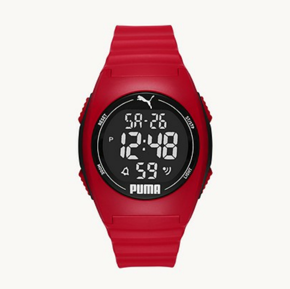PUMA Digital Red Polyurethane Watch